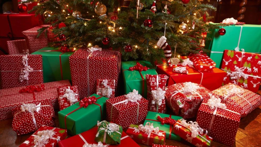 Presents under a tree